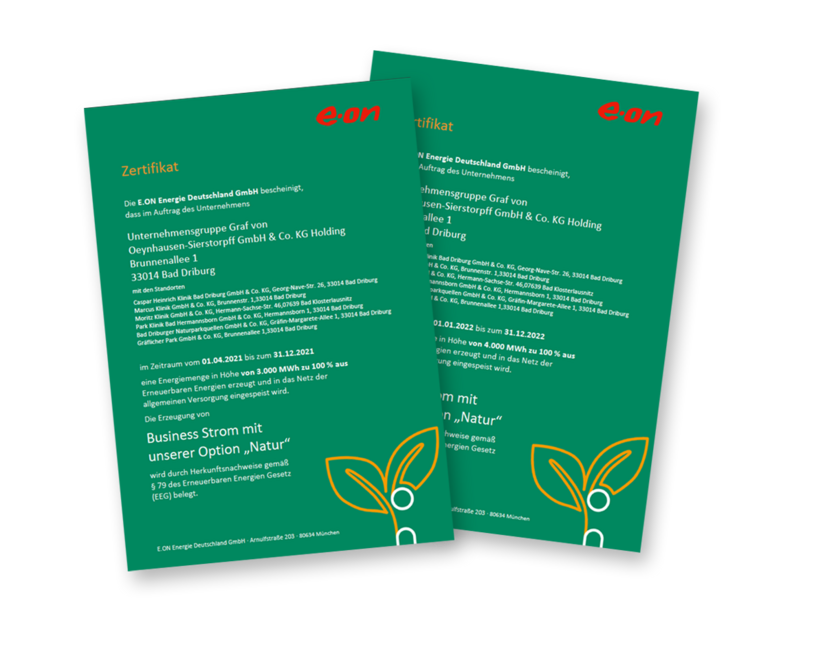 Zertifikate Business Strom 2021 und 2022 Zertifikate Business Strom 2021 und 2022